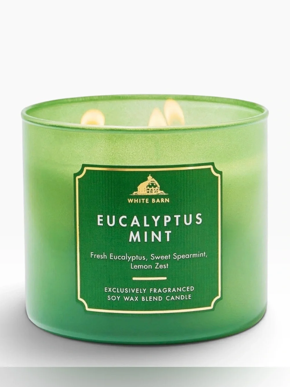 Bath & Body Works White Barn Eucalyptus Mint 3-Wick Candle